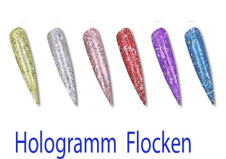 Hologramm Flakes Flocken Naildesign