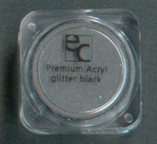 Coloured Premium Acryl Powder glitter black, 3,5g