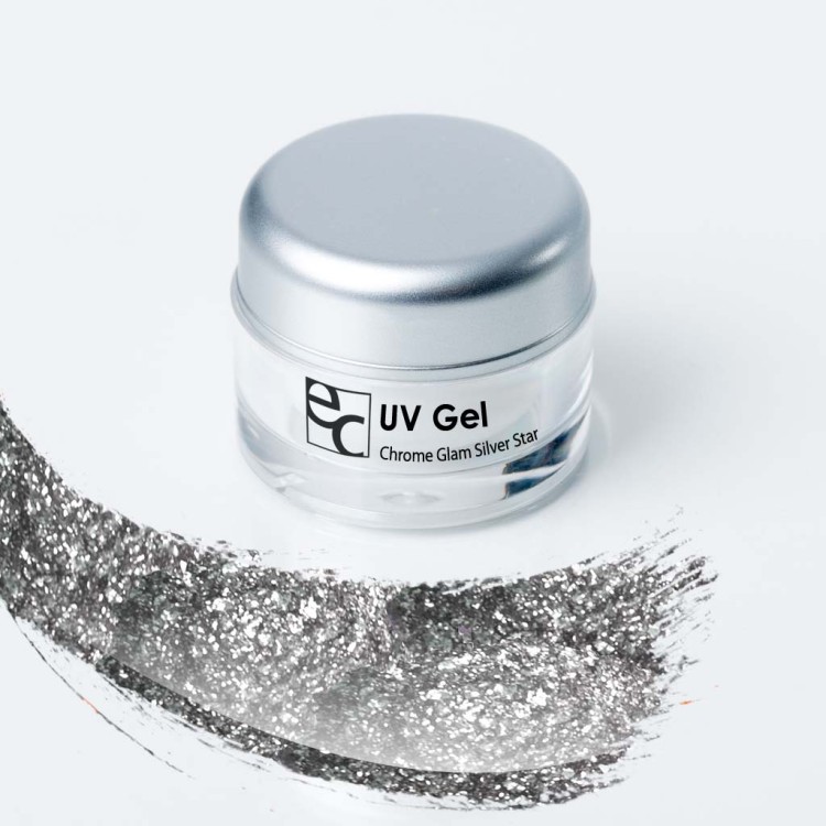 UV Gel Chrom Glam Silver Star 5ml