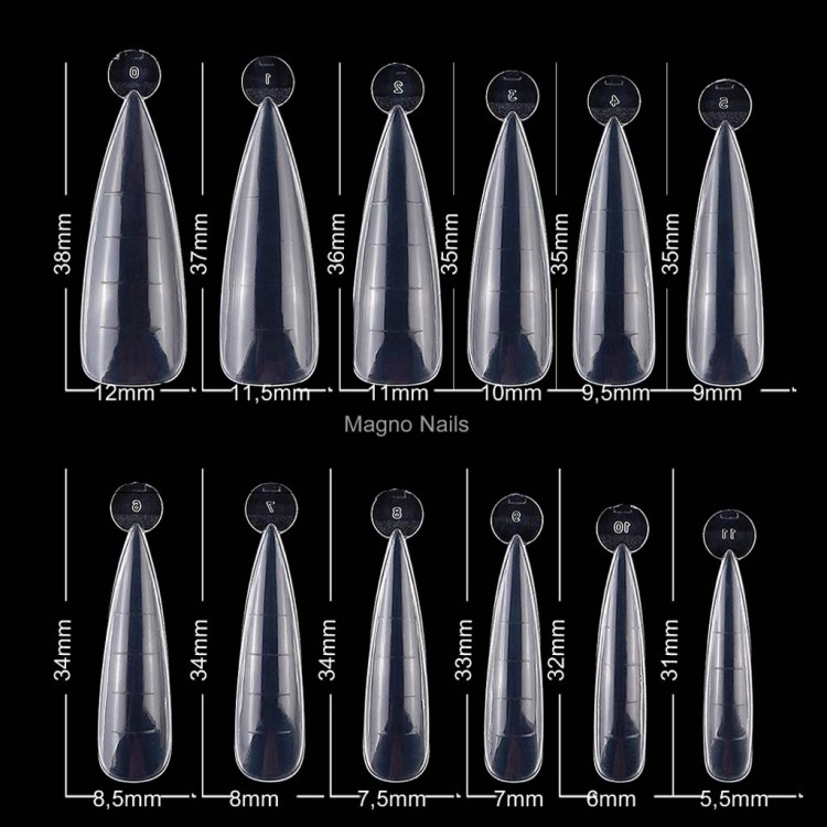 Dual System -Stiletto Tips in einer Box-120St.