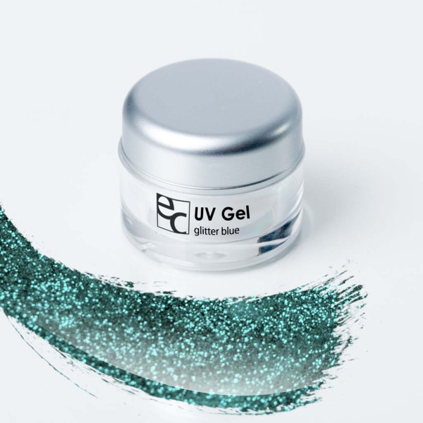 UV Gel Glitter blue, 5ml UV Gel Glitter blue, 5ml