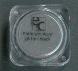 Premium Acrylpulver glitter black, 3,5g